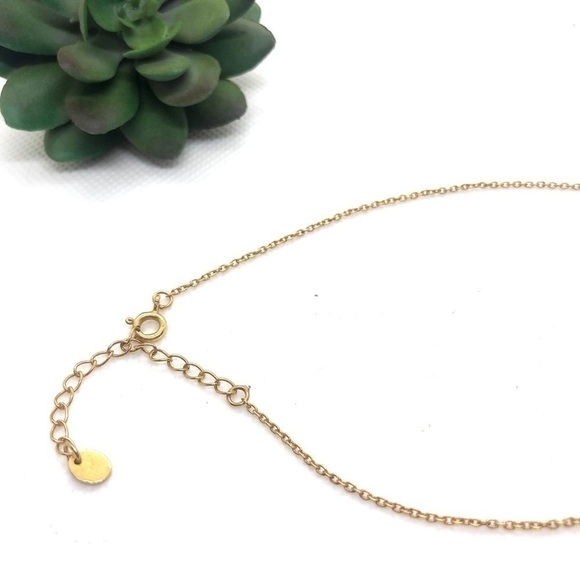 Argento Vivo 18k Gold Plated Sterling Silver Labradorite Bar Necklace - Picture 5 of 7